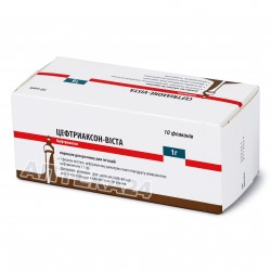 Цефтриаксон-Виста порошок для приготовления раствора для инъекций по 1 г во флаконе, 10 шт.