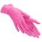 Рукавички нітрилові неприпудрені нестерильні оглядові розмір M Dr.WHITE Professional pink 10 штук