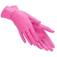 Перчатки нитриловые неприпудренные смотровые нестерильные размер M Dr.WHITE Professional pink 10 штук