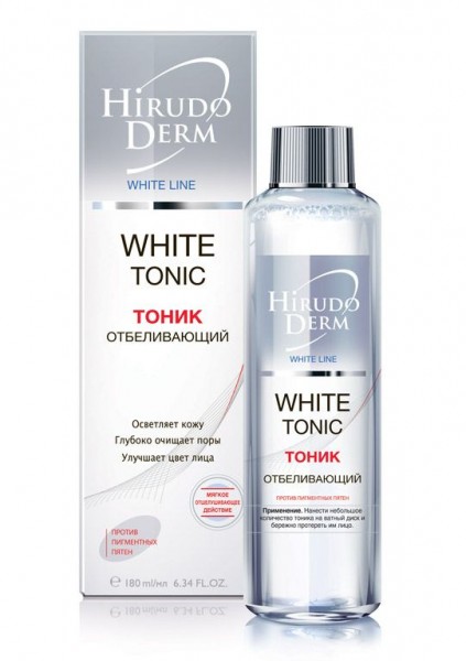 Hirudo Derm, WHITE TONIC отбеливающий тоник из серии White Line, 180 мл