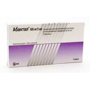 Абактал концентрат для раствора по 400 мг в ампулах по 5 мл, 10 шт.