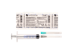 Arterium шприц инъекционный трехкомпонентный стерильный с 2 иглами, 5 мл, 0,7мм х 38мм (22G х 1 1/2), 0,8мм х 38мм (21Gx1 1/2)