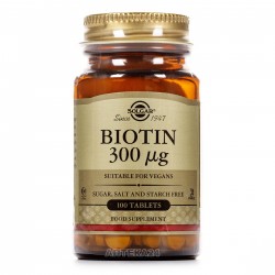 Солгар Биотин таблетки по 300 мкг, 100 шт.