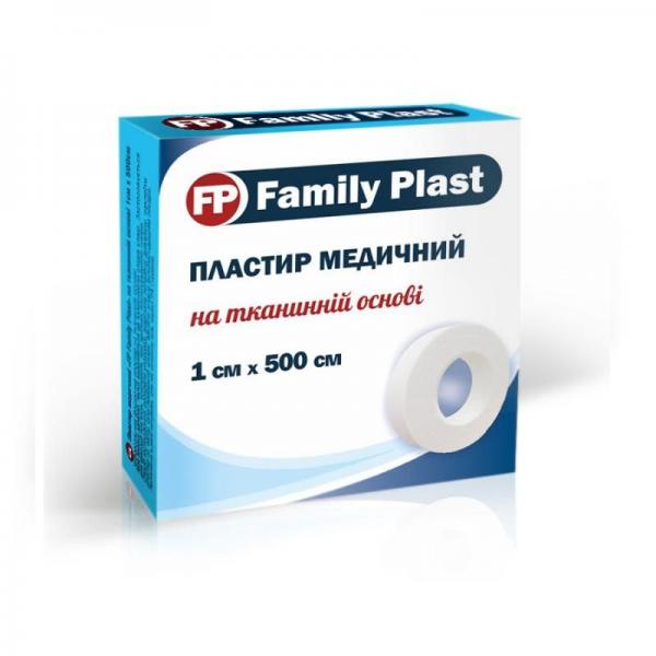 Лейкопластырь FP Family Plast на тканевой основе 1смх500см