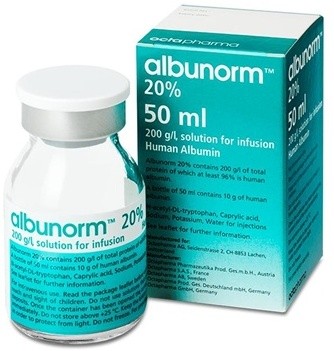 Альбунорм 20% раствор для инфузий 200г/л, 50 мл