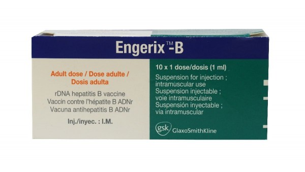 Энджерикс-В 1 мл 20 мкг №10 вакцина против гепатита В