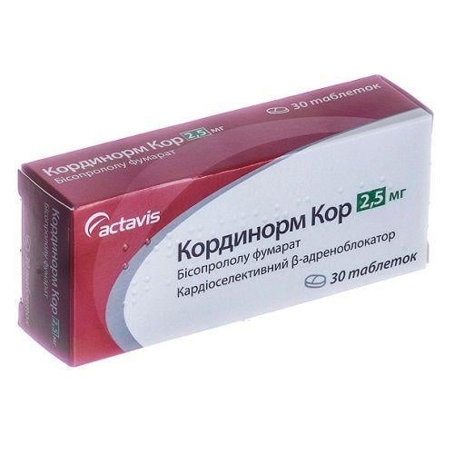 Кординорм КОР 2.5 мг N30 таблетки: інструкція, ціна, відгуки, аналоги .