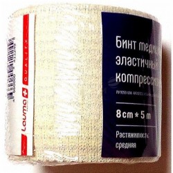 Бинт медицинский эластичный компрессионный Lauma модель 3, 8 см х 5 м, 1 шт.