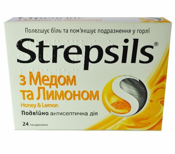 Стрепсилс N24 леденцы мед, лимон 20+4 упаковки Акция