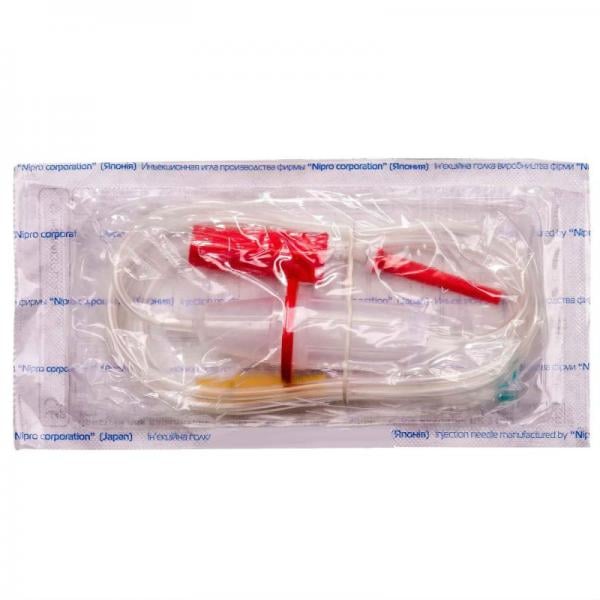 Устройство для переливания крови HEMOPLAST стерильный ПК 21-02 (Луер) металлическая игла