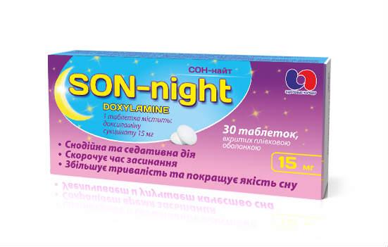 Сон-Найт 15 мг №30 таблетки