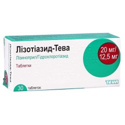 Лизотиазид-Тева таблетки по 20 мг/12,5 мг, 30 шт.