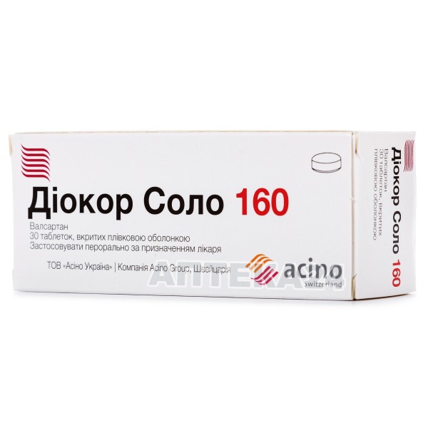 Диокор Соло таблетки по 160 мг, 30 шт.