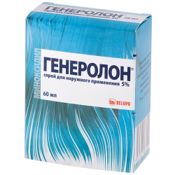 Генеролон раствор накожный против выпадения волос 5%, 60 мл