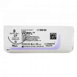 Викрил Плюс (Vicryl Plus) шовный материал длина 75 см, кол.игла 40 мм W9154