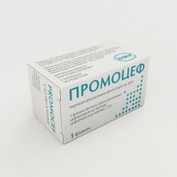 Промоцеф порошок для раствора для инъекций по 1 г во флаконе