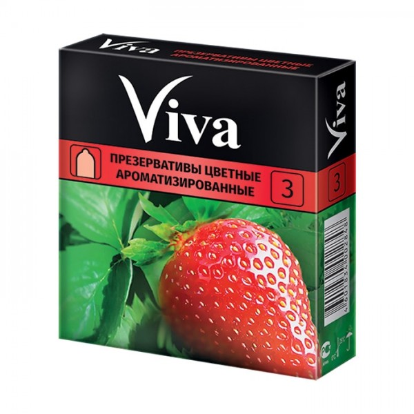 Презервативы VIVA цветные ароматизированные, 3 шт.