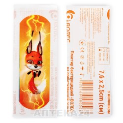 Пластырь ВОЛЕС из полиэстера бактерицидный детский с рисунком 2,5 х 7,6, 1 шт.