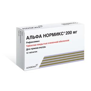 Альфа Нормикс таблетки по 200 мг, 12 шт.