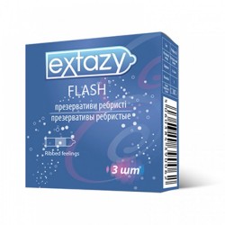 Презервативы EXTAZY ребристые, 3 шт.