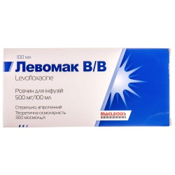 Левомак раствор для инфузий по 500 мг/100 мл в флаконе, 100 мл