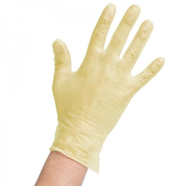 Перчатки смотровые виниловые нестерильные неприпудренные нетекстурированные размер L Medicare желтые