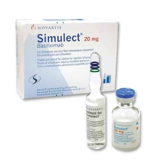 Симулект 20 мг N1 лиофилизат для раствора для инъекций и инфузий флакон в комплекте растворитель (вода для инъекций) 5 мл ампула