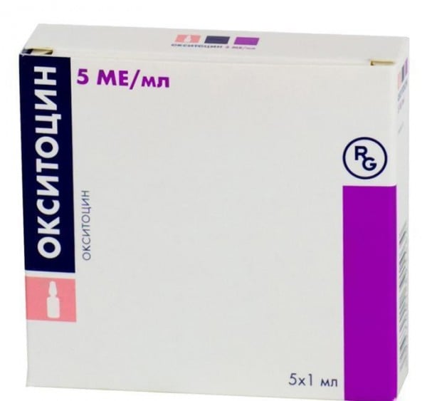 Окситоцин раствор для инъекций по 5 МЕ/1 мл, 5 шт. 