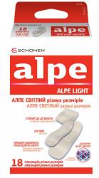 Лейкопластырь Алпе светлый N18 (76х19мм N6, 57х16мм N6, 22х22мм N6) //