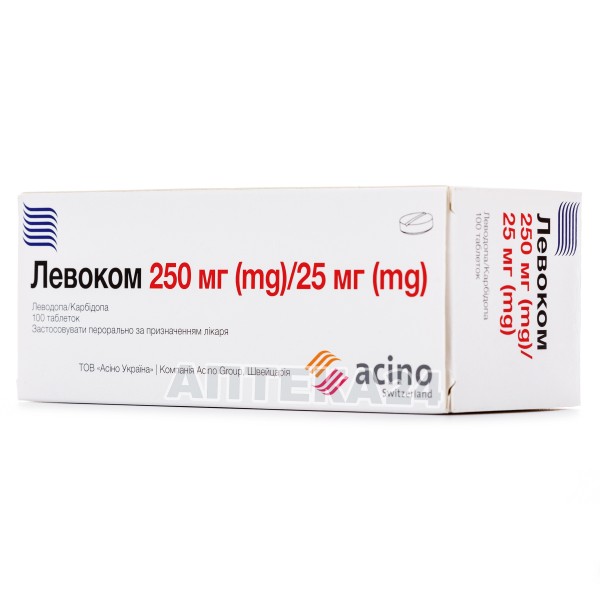 Левоком таблетки от болезни Паркинсона 250 мг/25 мг №100