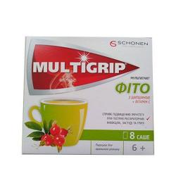 Мультигрипп фито шиповник с витамином С саше №8