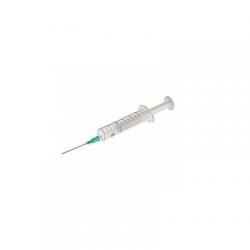 Шприц одноразовый 5 мл двухкомпонентный с 2 иглами 0,7ммх38мм (22G x 1 1/2) и 0,8ммх38мм (21G x 1 1/2) Луер