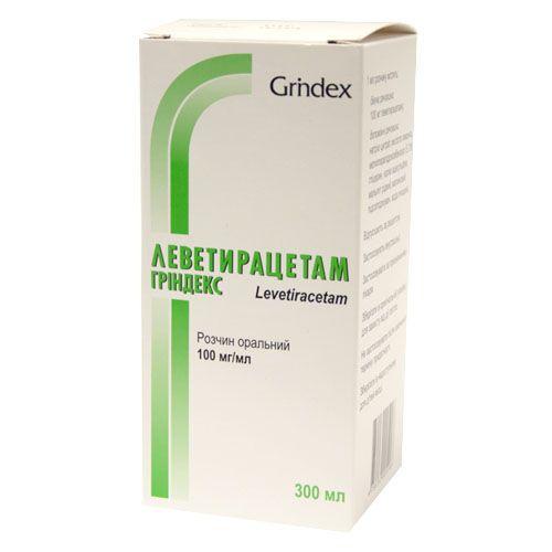 Леветирацетам Гриндекс 100 мг/мл 300 мл №1 раствор