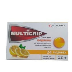Мультигрипп леденцы мед - лимон №24