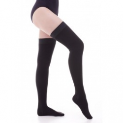 Чулки Lauma медицинские компрессионные с резиновым мыском ІІ класс, модель AG309, размер 2К, черные, 1 пара