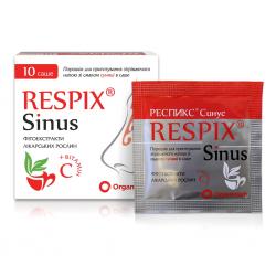 Респикс Синус порошок для приготовления согревающего напитка со вкусом земляники в саше №10