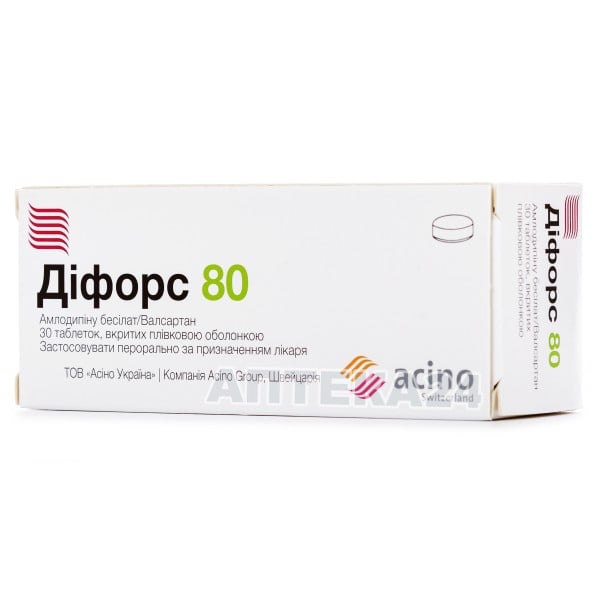 Дифорс 80 таблетки по 5 мг/80 мг, 30 шт.