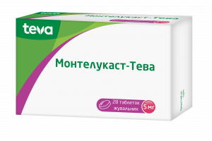 Монтелукаст-ТЕВА таблетки жевательные 5 мг, 28 шт.