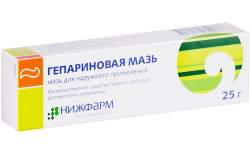 Гепариновая мазь, 25 г - Нижфарм