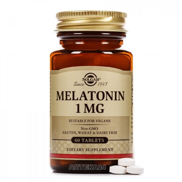 Солгар Мелатонин таблетки по 1 мг, 60 шт.