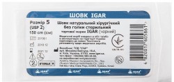 IGAR шелк стерильный без иглы размер 5, 1,5 м