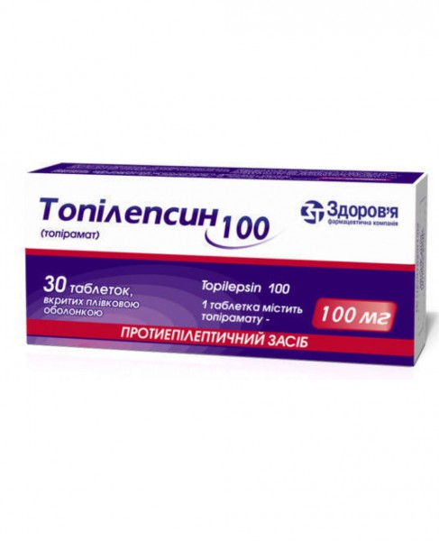 Топилепсин таблетки против эпилепсии по 100 мг, 30 шт.