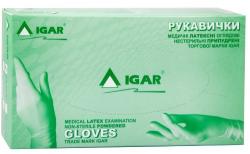 Перчатки IGAR смотровые латексные нестерильные припудренные, размер S (6-7), 1 шт.