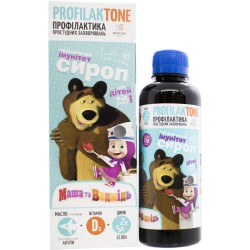 Профилактон сироп с маслом из печени гренландской акулы с витамином Д3 и цинком со вкусом малины, 250 мл Спец