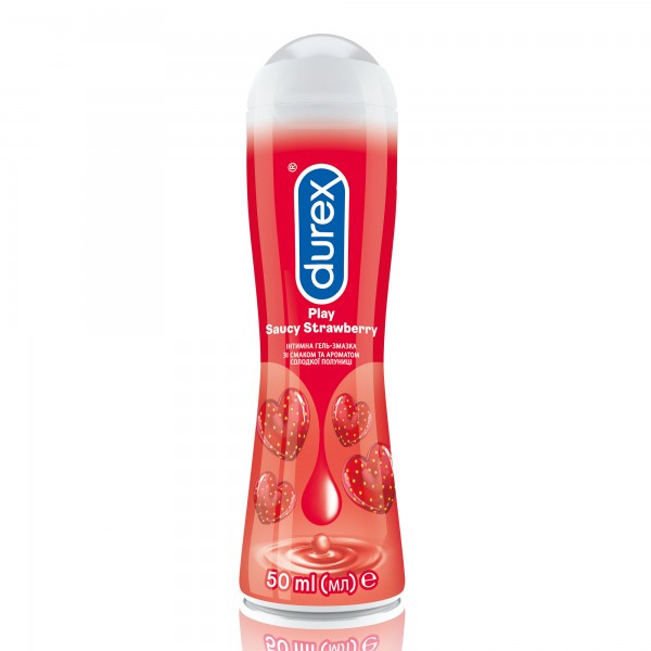 Интимный гель-смазка Durex (Дюрекс) Play Saucy Strawberry с ароматом и вкусом клубники 50 мл 