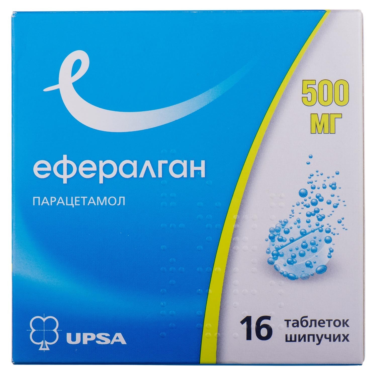 Аналоги препарату Ефералган таблетки шипучі по 500 мг, 16 шт. - UPSA ...