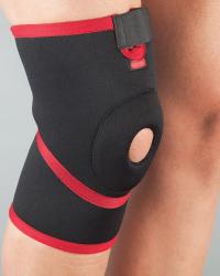 Бандаж на колено неопреновый, неразъемный, силиконовое кольцо размер L 101 АУРАФИКС