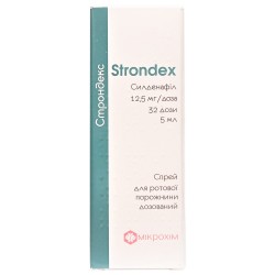 Строндекс спрей для ротовой полости для эрекции, 12,5 мг/доз, 5 мл (32 дозы) Спец