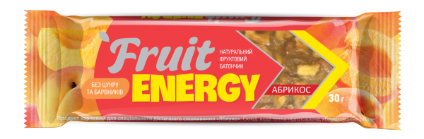 Батончик Fruit Energy абрикос, 30 г