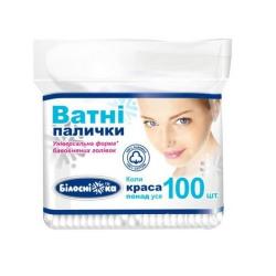 Палочки ватные Белоснежкa №100 в полиэтилене